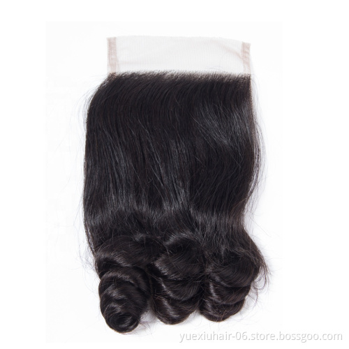 CELIE Funmi Curly Brazilian Human Hair with Frontal Closure Mink Cuticle Aligned Bundle with Closure Hair